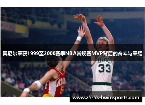 奥尼尔荣获1999至2000赛季NBA常规赛MVP背后的奋斗与荣耀